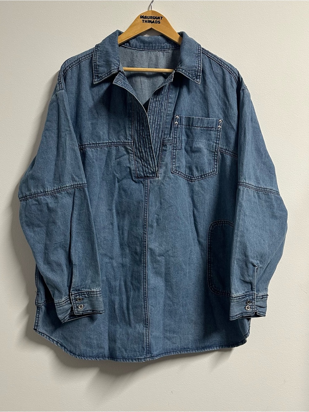 Vintage Denim Long Sleeve Shirt XL